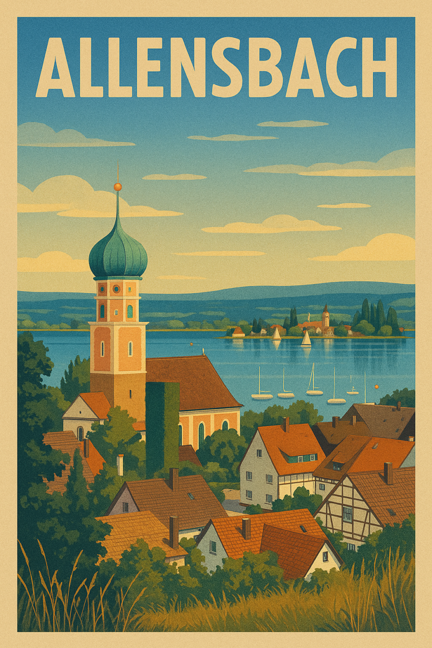 Allensbach Retro-Reiseposter