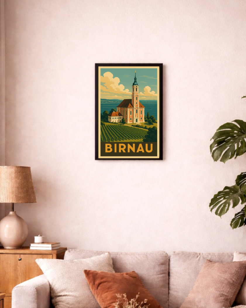 Birnau Retro-Reiseposter