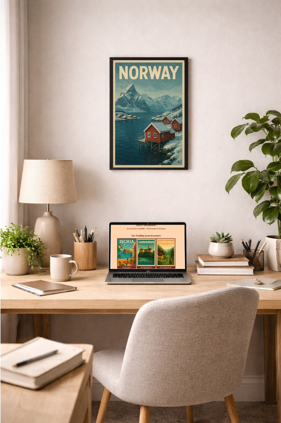 Norwegen Retro-Reiseposter – Bild 4