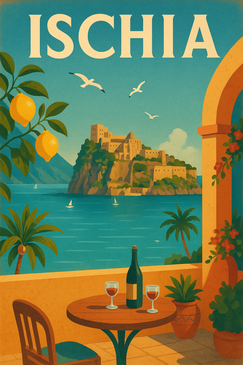 Ischia Retro-Reiseposter