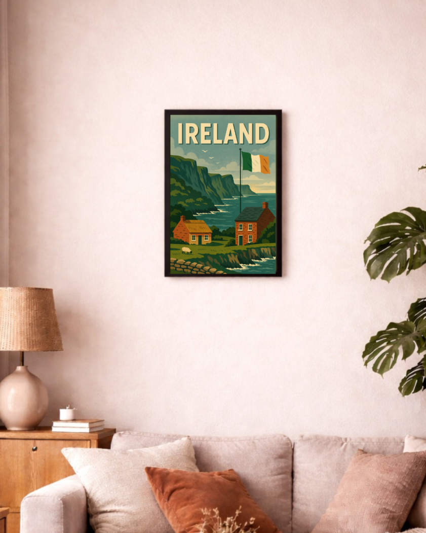 Irland Retro-Reiseposter