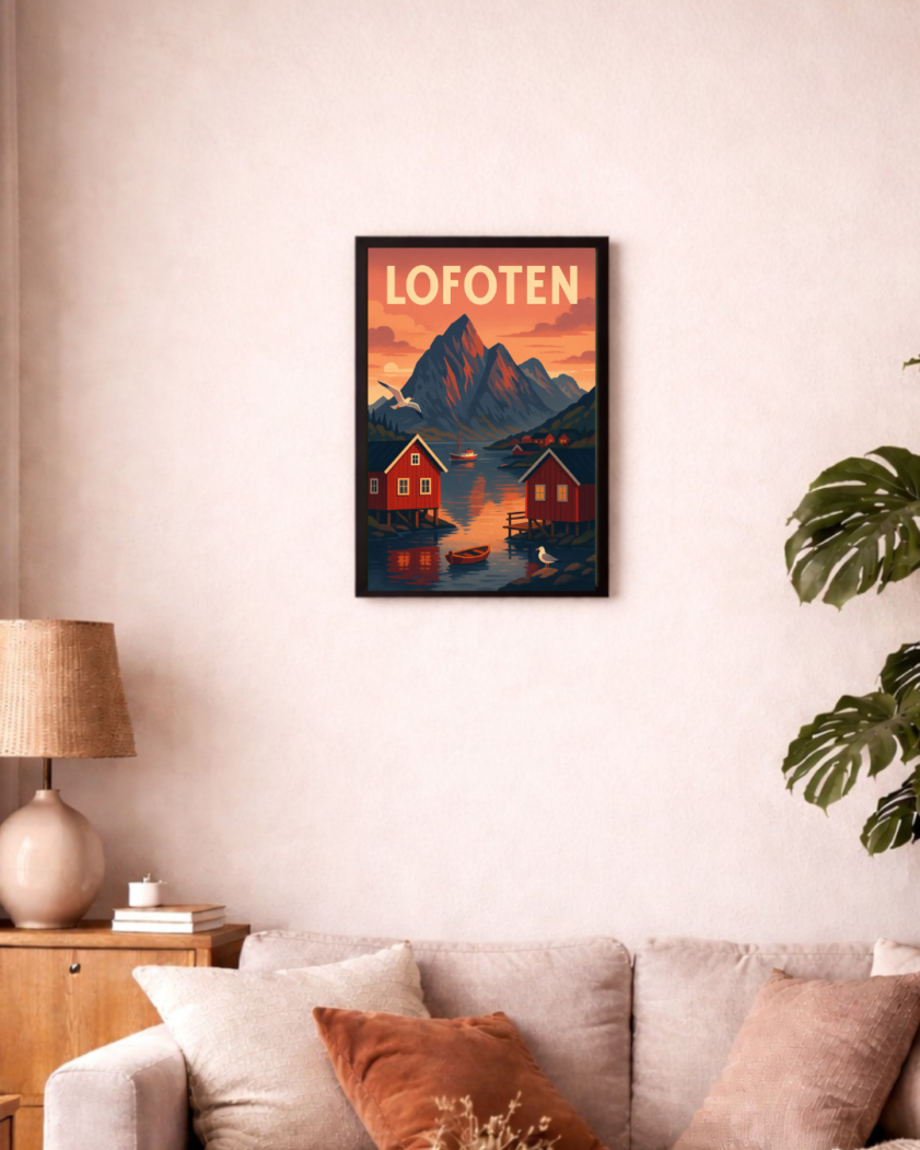 Lofoten Retro-Reiseposter