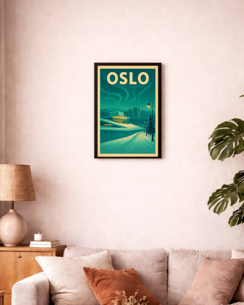 Oslo Retro-Reiseposter