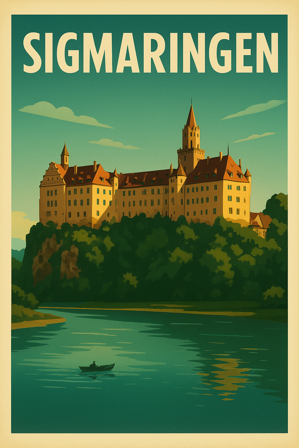 Sigmaringen Retro-Reiseposter