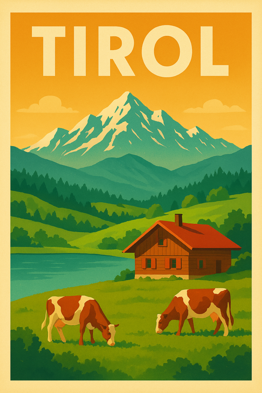 Tirol Retro-Reiseposter
