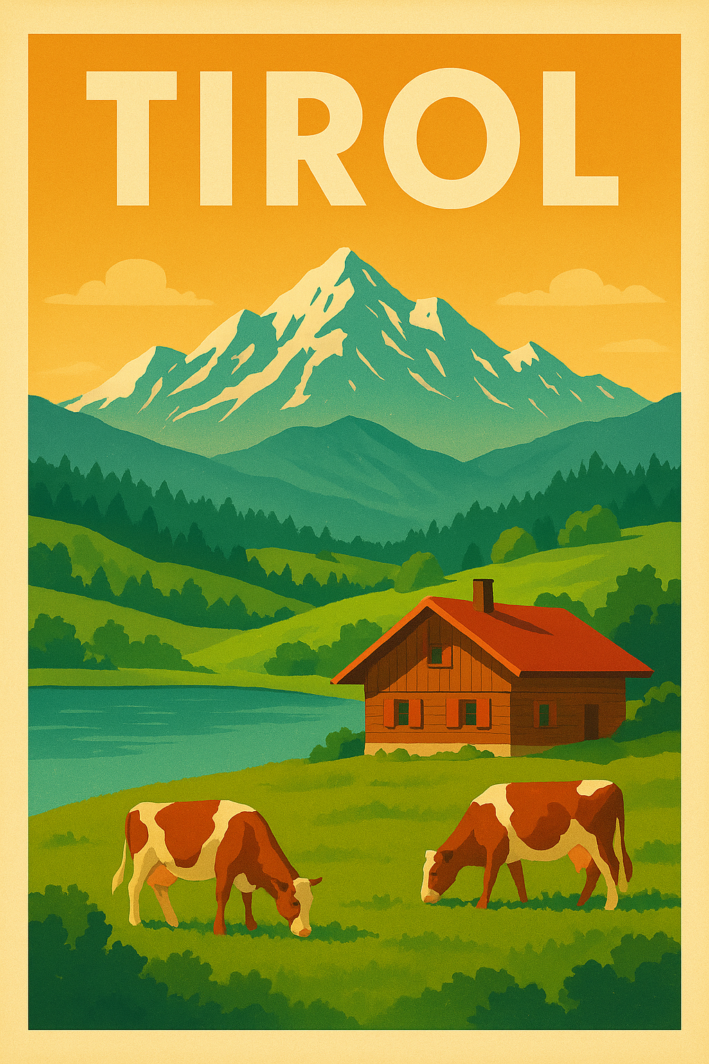 Tirol Retro-Reiseposter