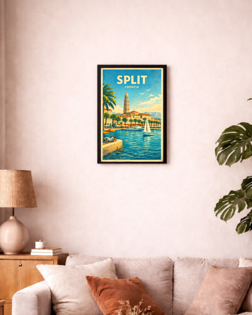 Split Retro-Reiseposter