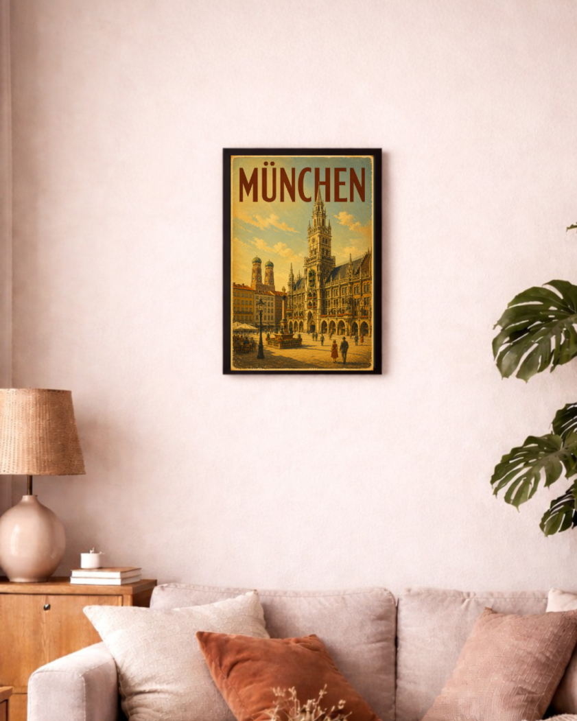 München Retro-Reiseposter