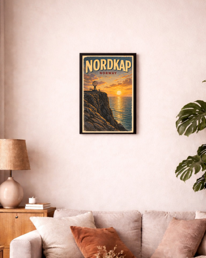Nordkap Retro-Reiseposter
