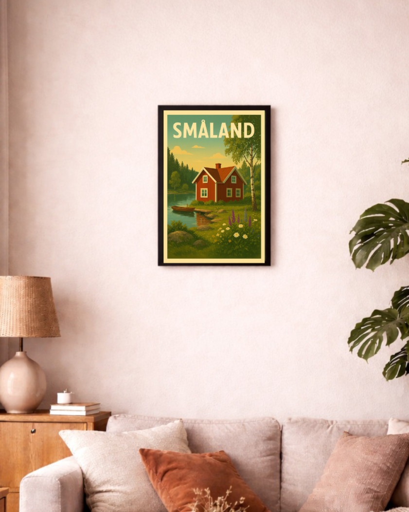 Småland Retro-Reiseposter